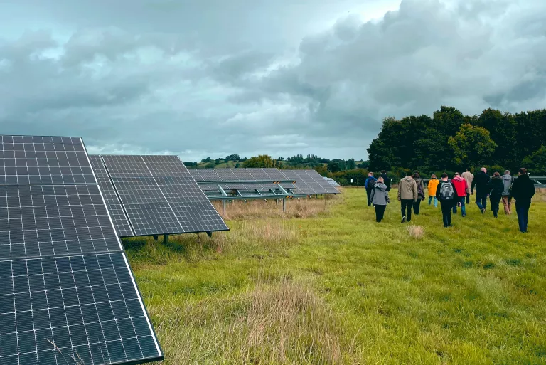 TRIG visit solar farm field with team