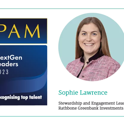 Photograph of Sophie with PAM icon